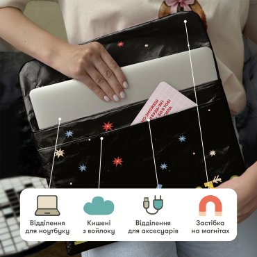 Чехол для ноутбука «Дерево жизни» черный: Фото - ORNER