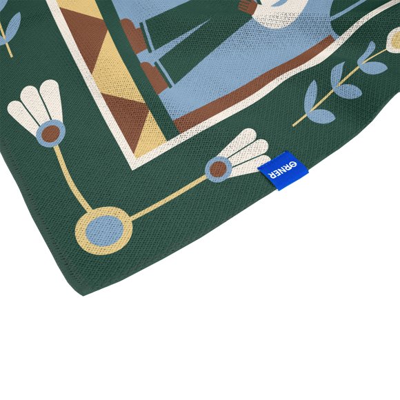 Плед «Дерево роду» блакитний: Фото