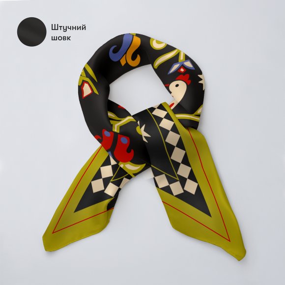 Хустка-косинка «Дерево життя» чорна: Фото