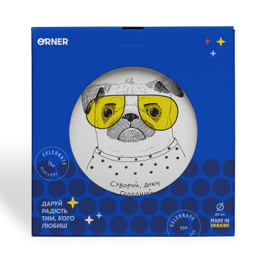 Тарелка «Голодный мопс»: Фото - ORNER