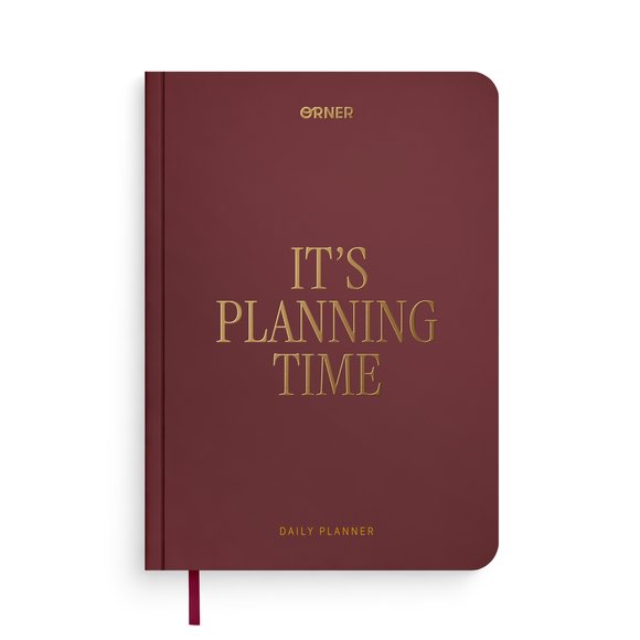 Daily planner "It’s planning time" burgundy: Photo