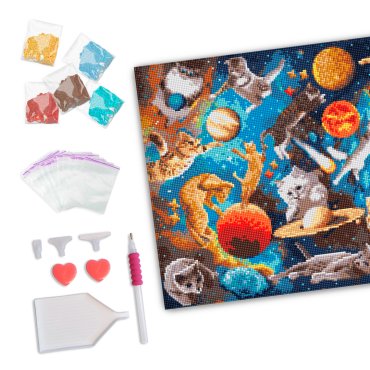 Diamond mosaic Cats in outer space»: photo 2 - ORNER