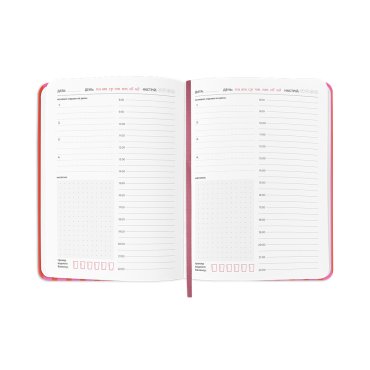 Планер-дневник «Daily planner club» розовый: Фото - ORNER