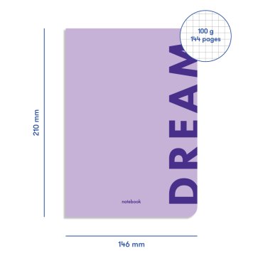 Набор блокнотов в клетку Work, Dream, Happy: Фото - ORNER