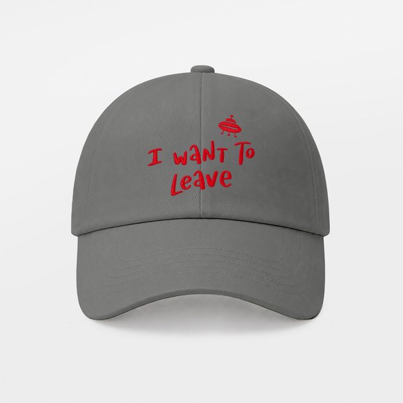 Кепка «I want to leave» серая: Фото