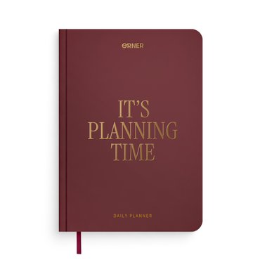 Daily planner It’s planning time burgundy: photo - ORNER
