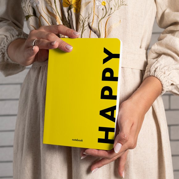 Блокнот у клiтинку Happy: Фото