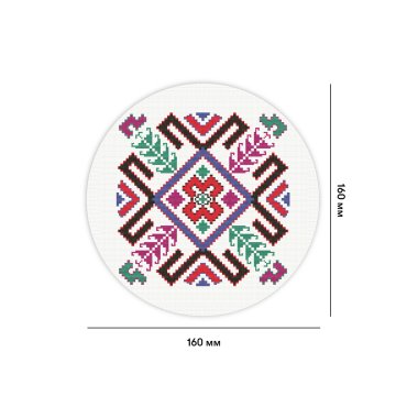 Embroidery kit Ø160 mm Rushnyk ornament: photo 2 - ORNER