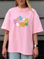 Oversized T-shirt ORNER x Maliunok "Ukrainian ABC" pink: Photo 4