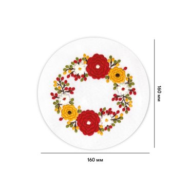 Embroidery kit Ø160 mm Autumn flowers: photo 2 - ORNER