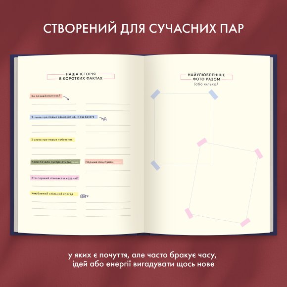 Фотоальбом із завданнями для побачень «54 Неймовірні побачення» темно-синій: Фото