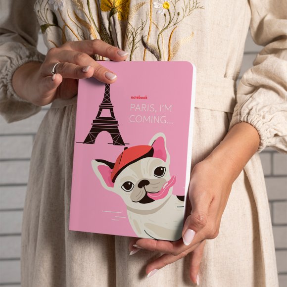 Блокнот у клітинку «Бульдог в Парижі»: Фото