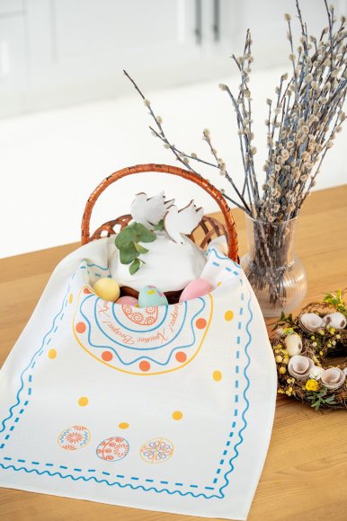 Towel "Easter Moments" light blue 40x70: Photo