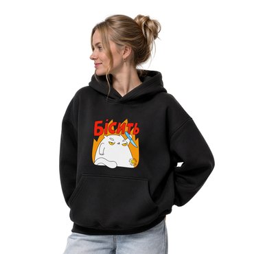 Oversized hoodie ORNER x MALIUNOK Annoyed black: photo 2 - ORNER