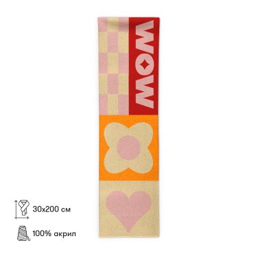 Scarf WOW yellow-pink: photo 2 - ORNER