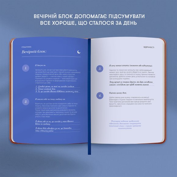 Gratitude diary "Moon" brown: Photo