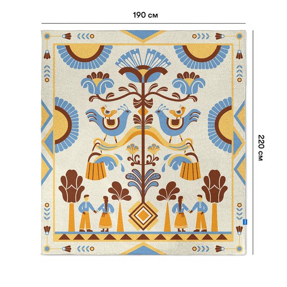 Blanket "Family Tree" 190х220 см light: Photo