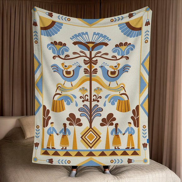 Blanket "Family Tree" 150х200 см light: Photo