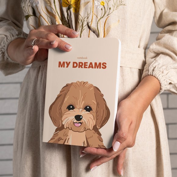 Plaid notebook "The Maltipoo Dreams": Photo