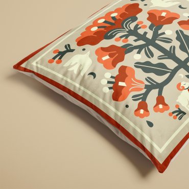 Подушка «Вічне дерево життя» світла: фото 2 - ORNER