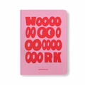 Блокнот в точку «WOOOOOORK» розовый