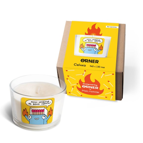 Candle ORNER x MALIUNOK "Spark": Photo