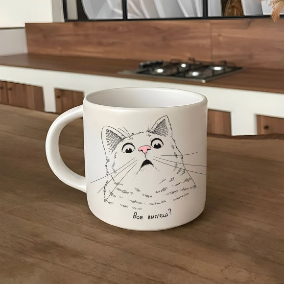 Чашка "Здивований кіт": Фото