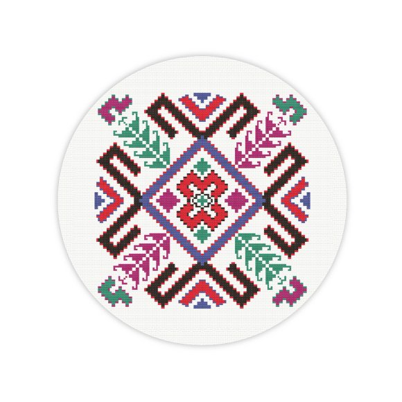 Набор для вышивания Ø160 мм «Рушниковый орнамент»: Фото