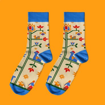 Носки «Дерево жизни» светлые: фото 2 - ORNER