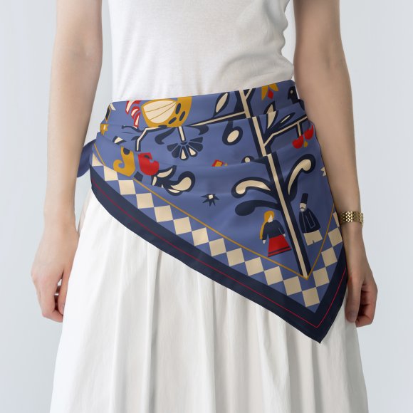 Хустка-косинка «Дерево життя» блакитна: Фото