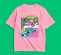 Oversized T-shirt ORNER x Maliunok "Workaholic" pink: Photo 2
