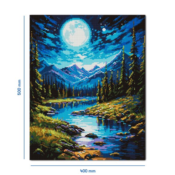 Diamond mosaic "Mountain river. Landscape": Photo