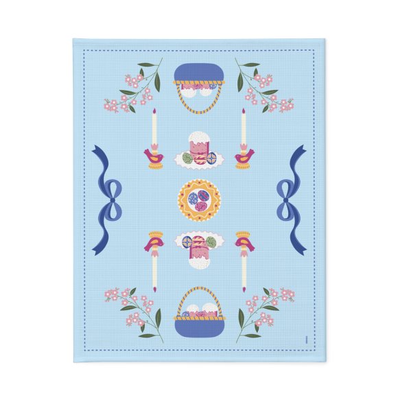 Tablecloth "Easter Basket" blue 130x170: Photo