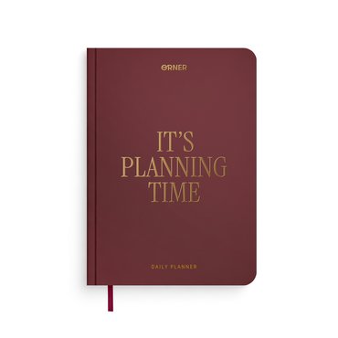 Планер-дневник «It’s planning time» бордовый: фото - ORNER