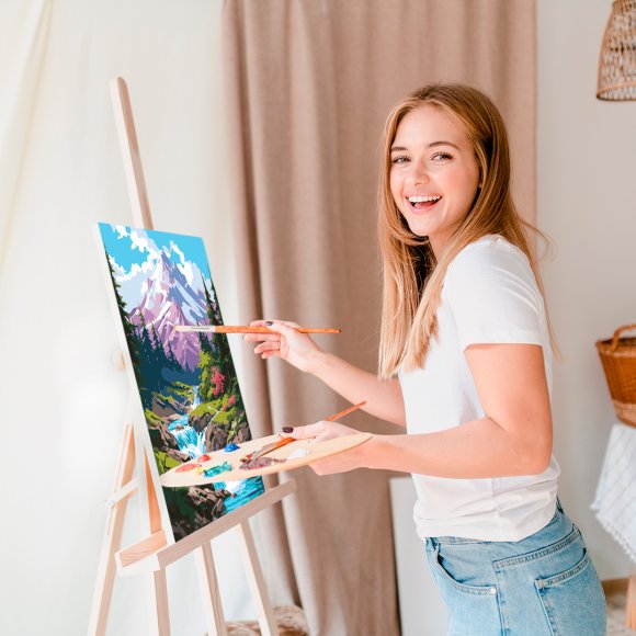 Картина по номерам «Стремительная горная река»: Фото