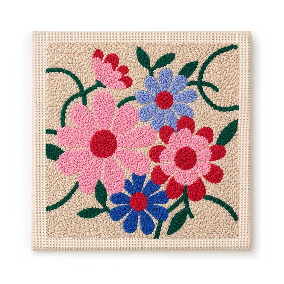 Punch needle kit "Colorful Flowers": Photo