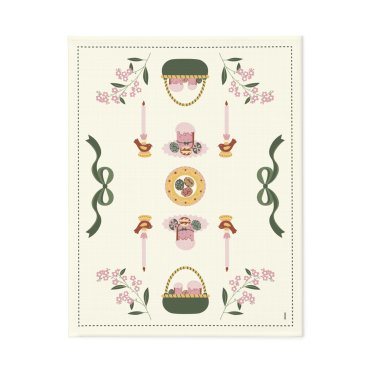 Скатерть «Пасхальная корзина» светлая 130х170: фото - ORNER