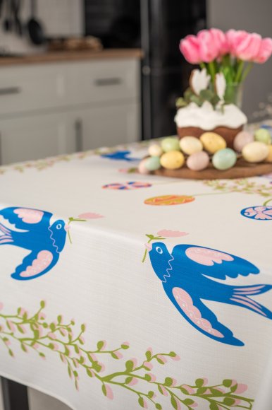 Tablecloth "Easter Meadow" light 130x170: Photo