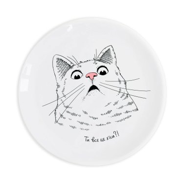 Тарелка «Здивований кіт»: фото - ORNER