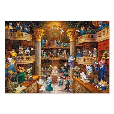 Puzzle Cat Library 1000 pieces: photo 2 - ORNER