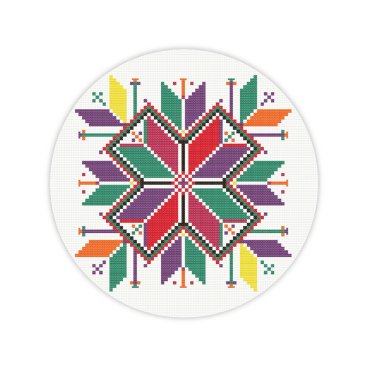 Embroidery kit Ø160 mm Podilskyi rushnyk: photo - ORNER