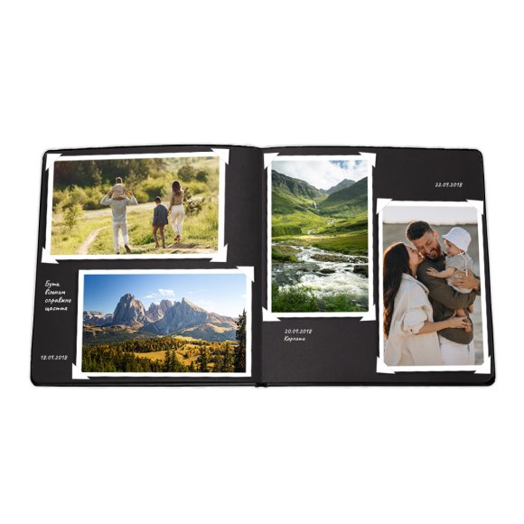 Photo album "Stories of a happy life" graphite grey: Photo