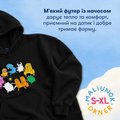 Oversized hoodie ORNER x MALIUNOK "Ukrainian ABC" black: Photo 7