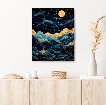 Картина по номерам «Горы и звезды. Абстракция»: Фото - ORNER