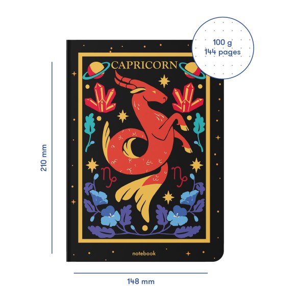 Dotted notebook Zodiac sign — Capricorn: Photo