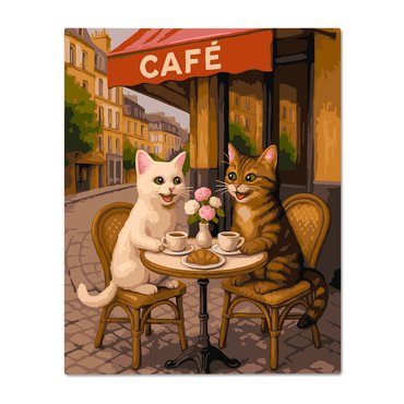 Paint by numbers Cat Cafе: photo - ORNER