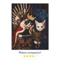Diamond mosaic "Cat of Thrones": Photo 4