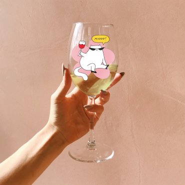 Бокал для вина ORNER х MALIUNOK «Муррр»: Фото - ORNER