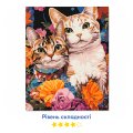 Painting by numbers "Cats with colorful flowers": Photo 3