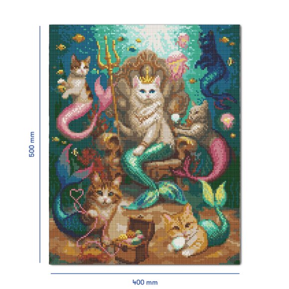 Diamond mosaic "Cat Underwater Kingdom": Photo
